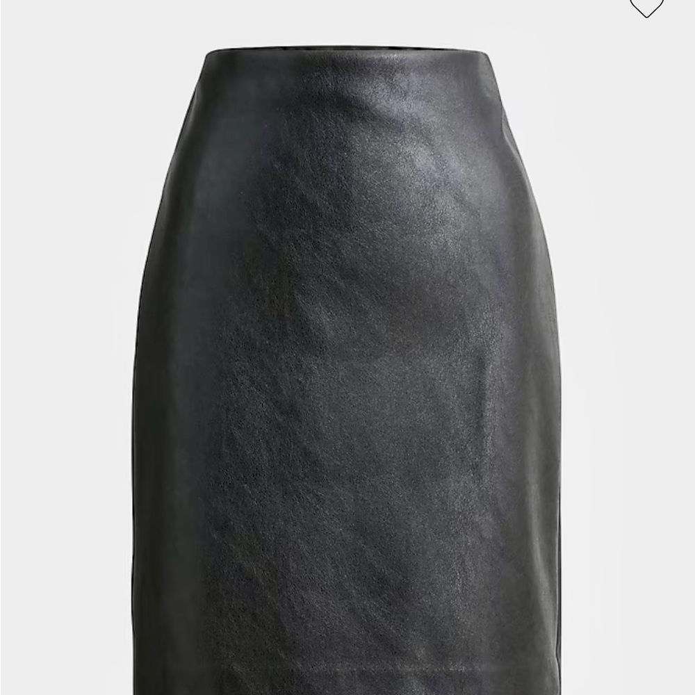 Elegant Faux Black Leather Skirt